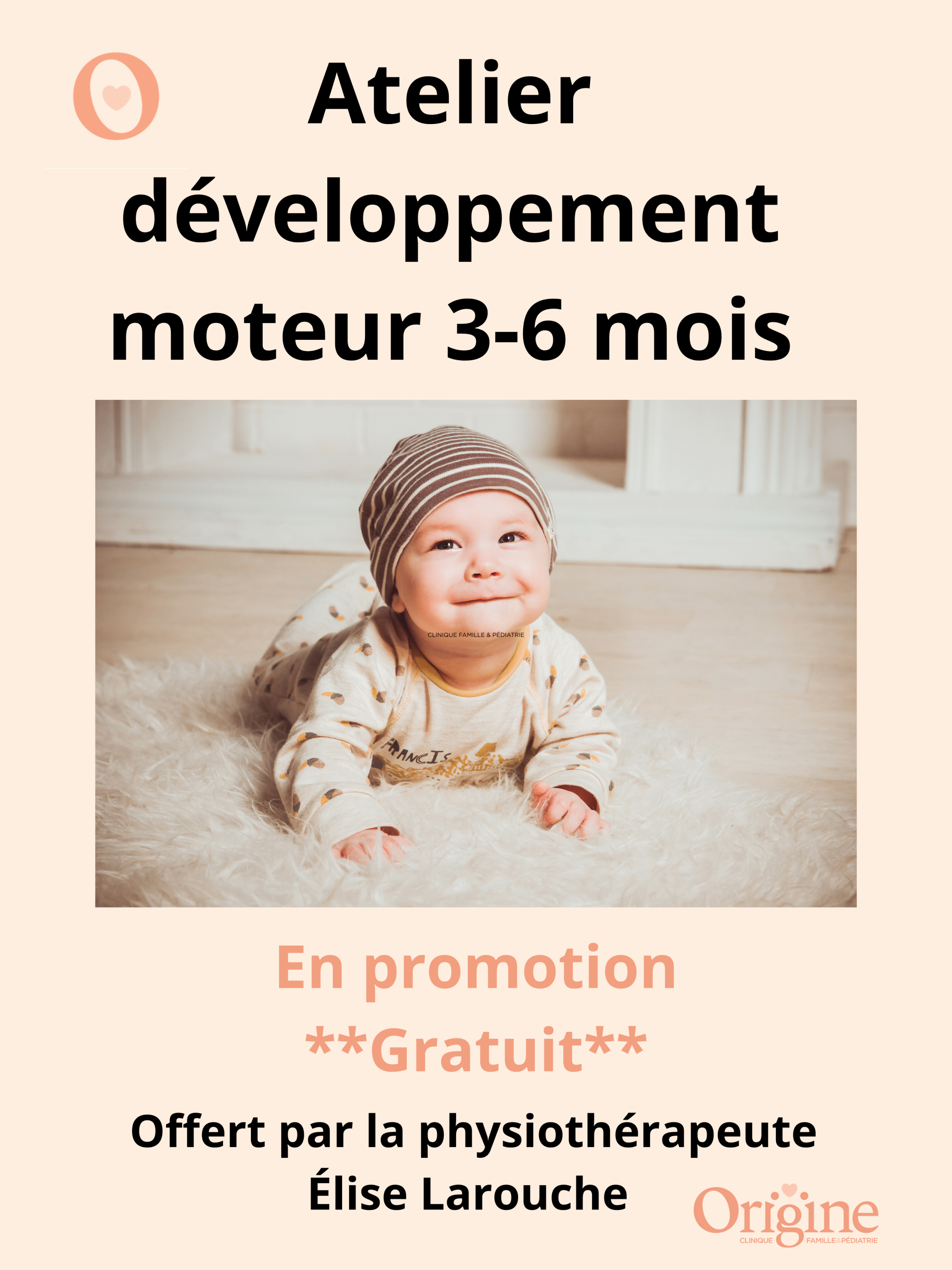 Atelier développement moteur 3-6 mois