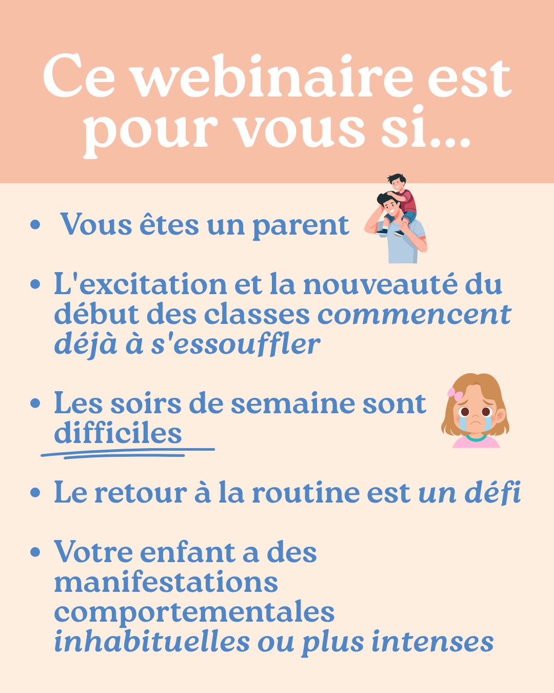 Webinaire - La rentrée: quand la transition demeure un défi! – Image 2